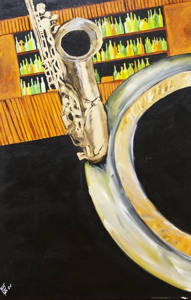 Saxophon / oil on canvas thumb