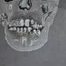 skulls are fascinating, each different but still the same
no living without it
The work was created on linen surface and painted with oil-paint and silver pigments
The work will be shipped stretched and ready to hang
The artwork is unframed