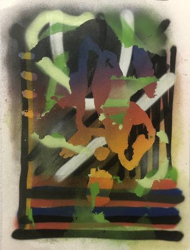 Original Abstract Expressionism Abstract Painting by Jb Nearsy