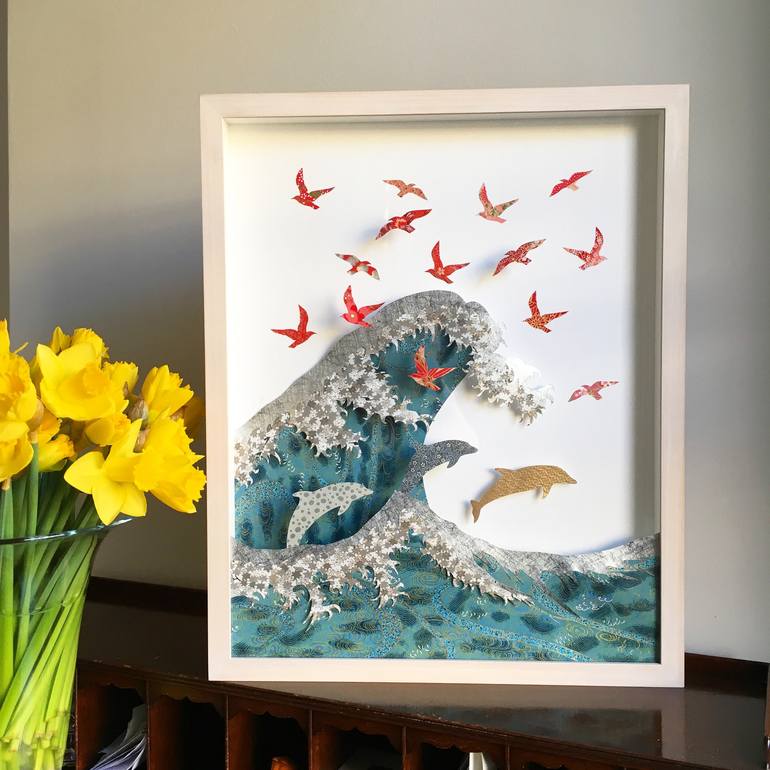 Original Modern Seascape Collage by Natasha Sorelli