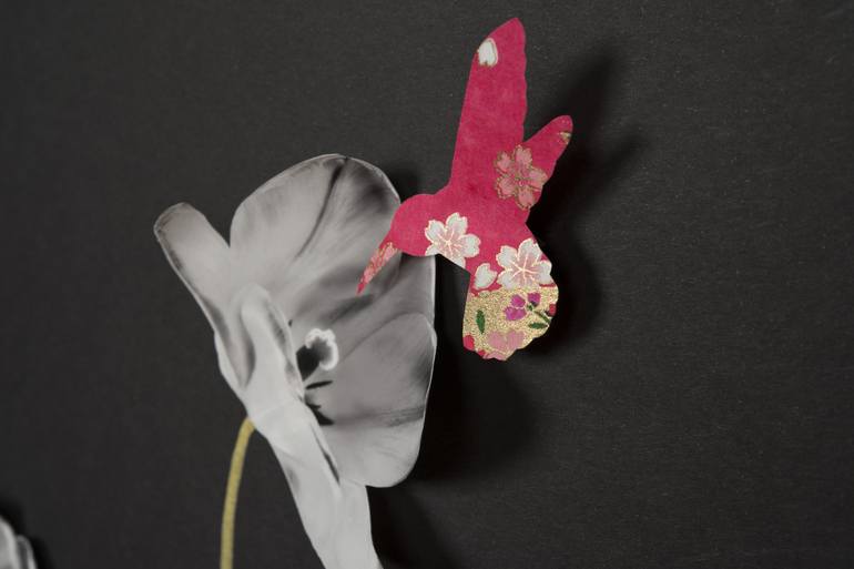 Original Modern Floral Collage by Natasha Sorelli