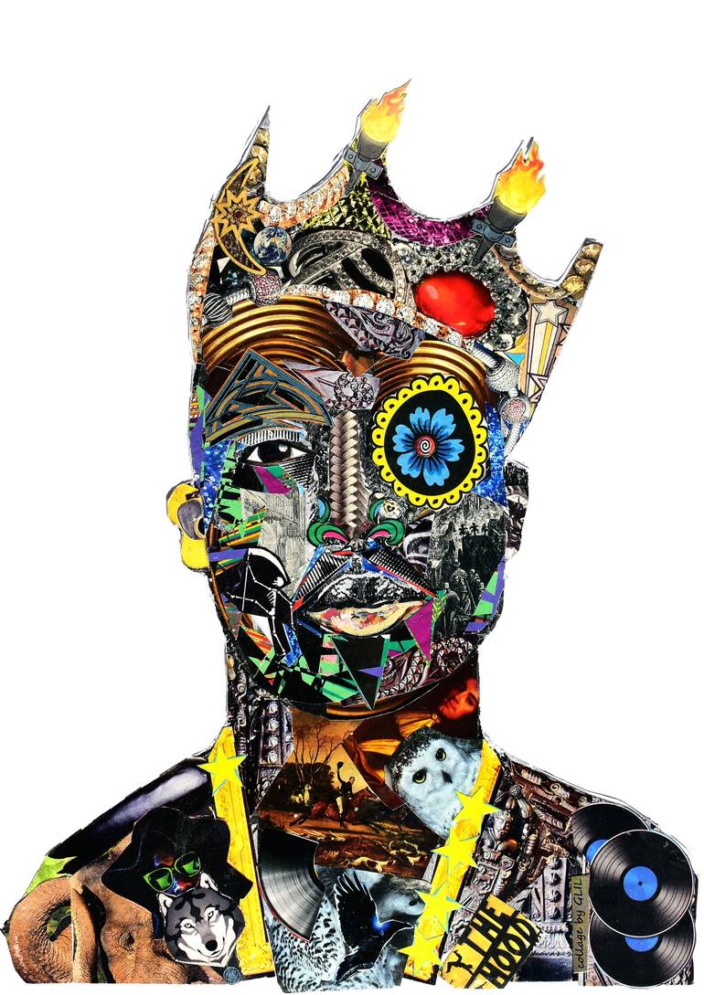 King Tupac Collage by Street Art by GLIL | Saatchi Art