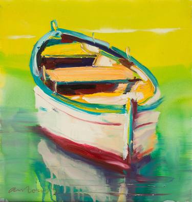 Print of Boat Paintings by Georgi Andonov