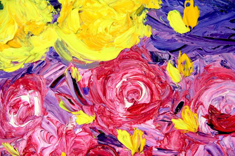 Original Floral Painting by Olya Shevel