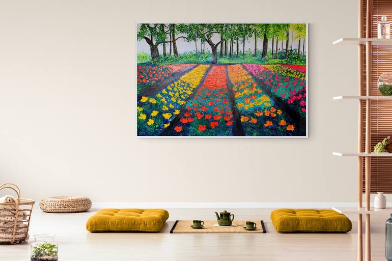 Original Floral Painting by Olya Shevel