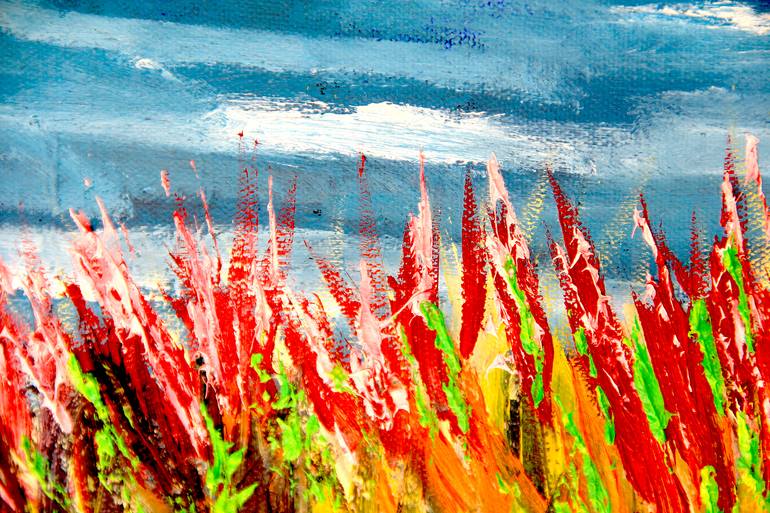 Original Abstract Expressionism Love Painting by Olya Shevel