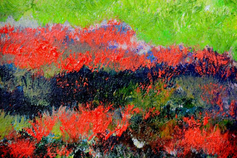 Original Abstract Expressionism Landscape Painting by Olya Shevel