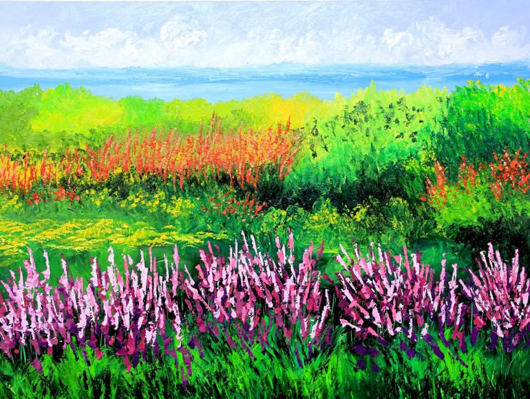 Colors paradise. deals Original impressionist art, oil painting on canvas