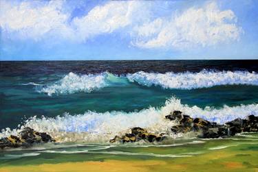 Print of Seascape Paintings by Olya Shevel