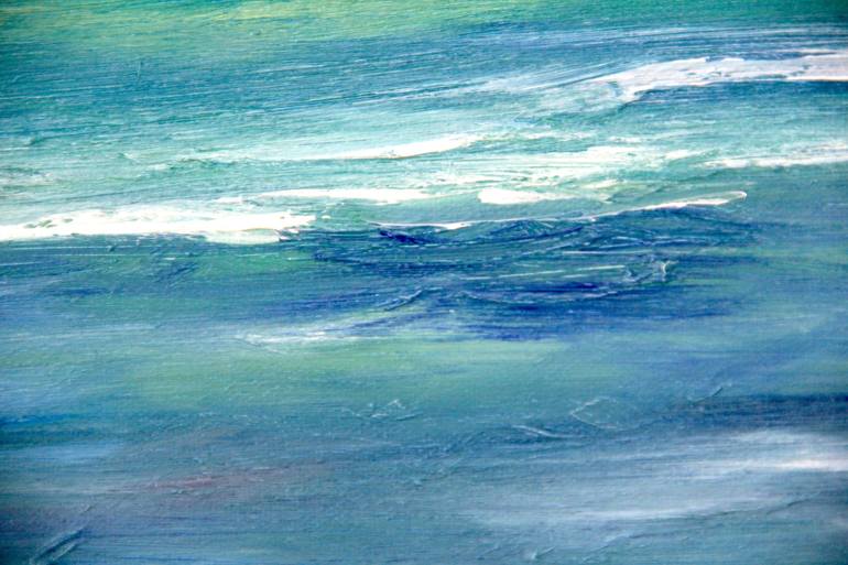 Original Abstract Expressionism Beach Painting by Olya Shevel