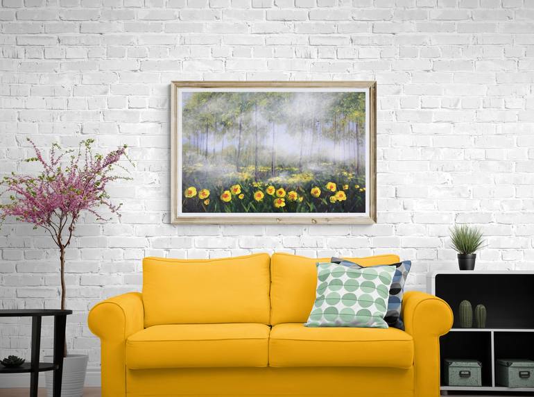 Original Abstract Landscape Painting by Olya Shevel