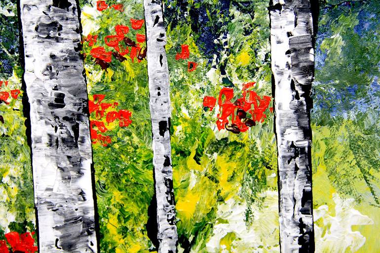 Original Abstract Expressionism Landscape Painting by Olya Shevel