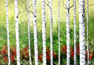 Original Abstract Landscape Painting by Olya Shevel