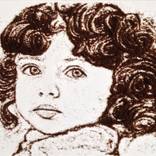 Girl painted with real coffee by Tetiana Pomazan