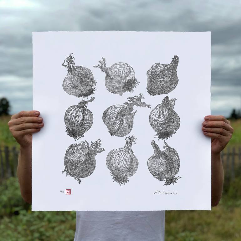 Original Conceptual Botanic Printmaking by Ivan Shoolgeen