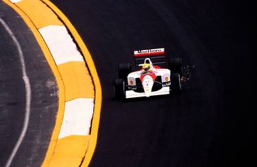 Ayrton Senna in the Peralta curve. Mexico - Limited Edition 1 of 10 thumb