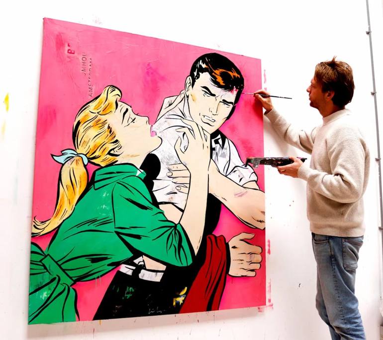 Original Contemporary Pop Culture/Celebrity Painting by Michiel Folkers