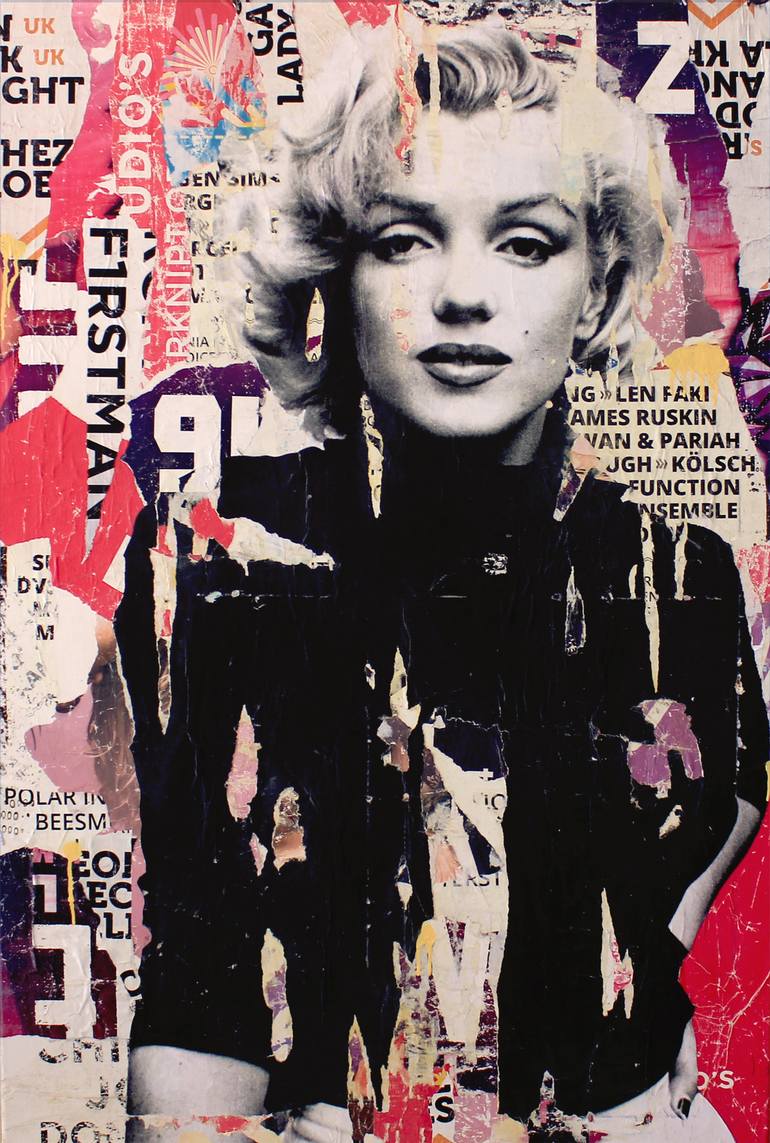 marilyn monroe collage poster