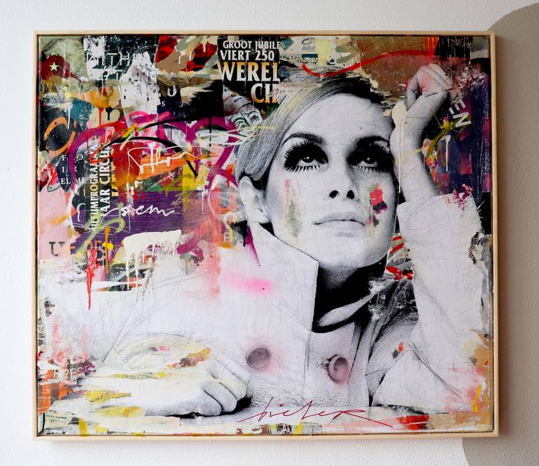 Original Fine Art Pop Culture/Celebrity Collage by Michiel Folkers