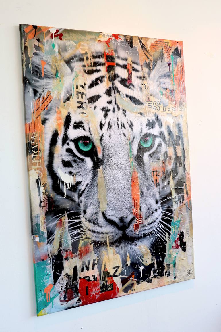 Original Fine Art Animal Collage by Michiel Folkers