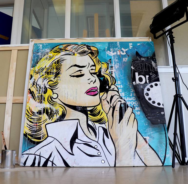 Original Street Art Pop Culture/Celebrity Painting by Michiel Folkers