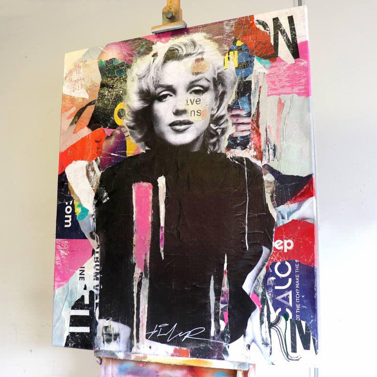 Original Street Art Pop Culture/Celebrity Collage by Michiel Folkers