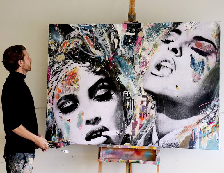 Original Abstract Expressionism Pop Culture/Celebrity Painting by Michiel Folkers