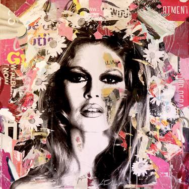 Original Abstract Pop Culture/Celebrity Collage by Michiel Folkers