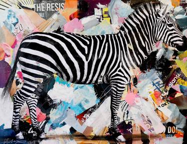 Original Pop Art Animal Collage by Michiel Folkers