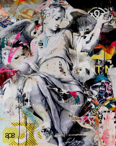 Original Abstract Religion Collage by Michiel Folkers