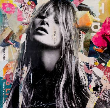 Original Abstract Pop Culture/Celebrity Collage by Michiel Folkers