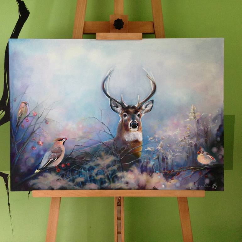 Original Illustration Animal Painting by Sanita Ravina
