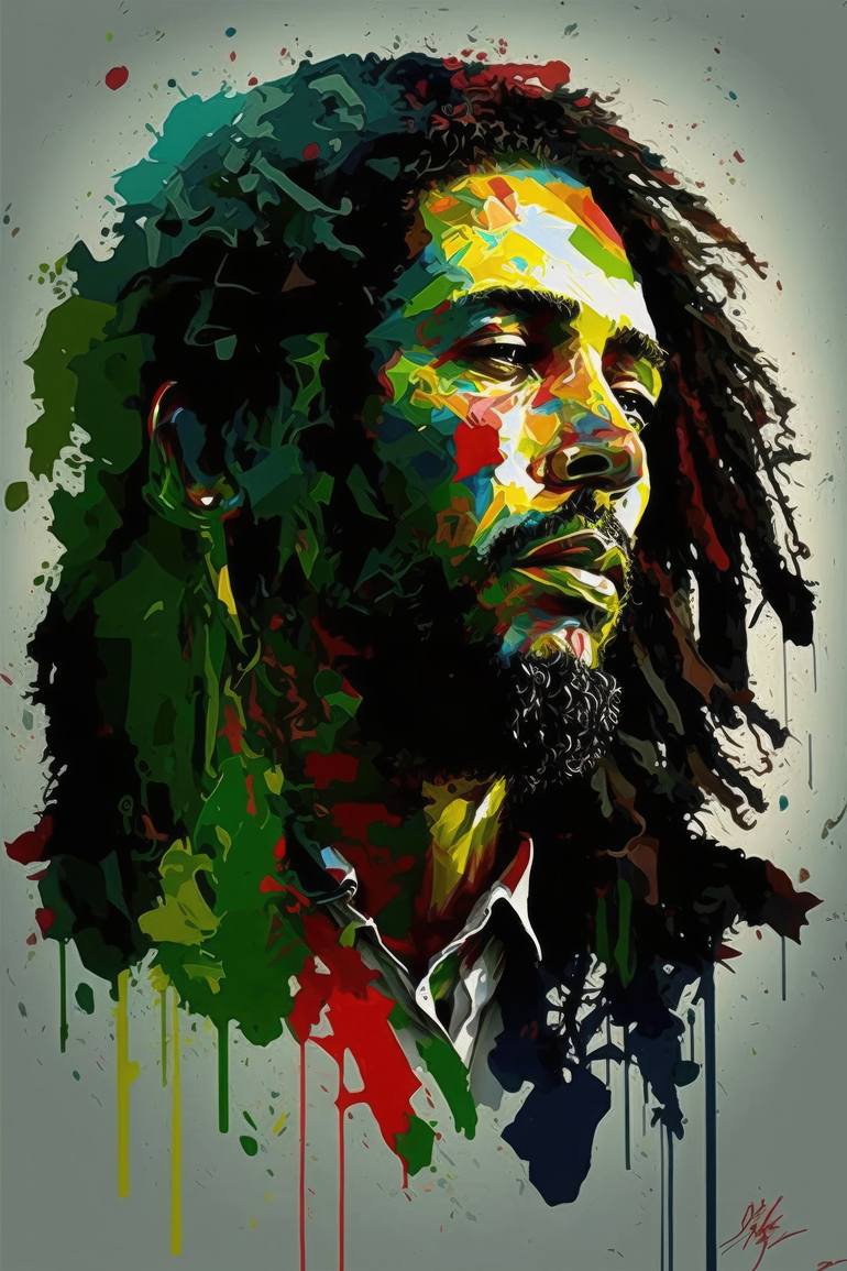 Bob Marley*** Digital by Yuriy Kraft | Saatchi Art