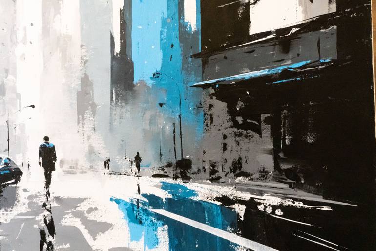 Original Impressionism Cities Painting by Yuriy Kraft