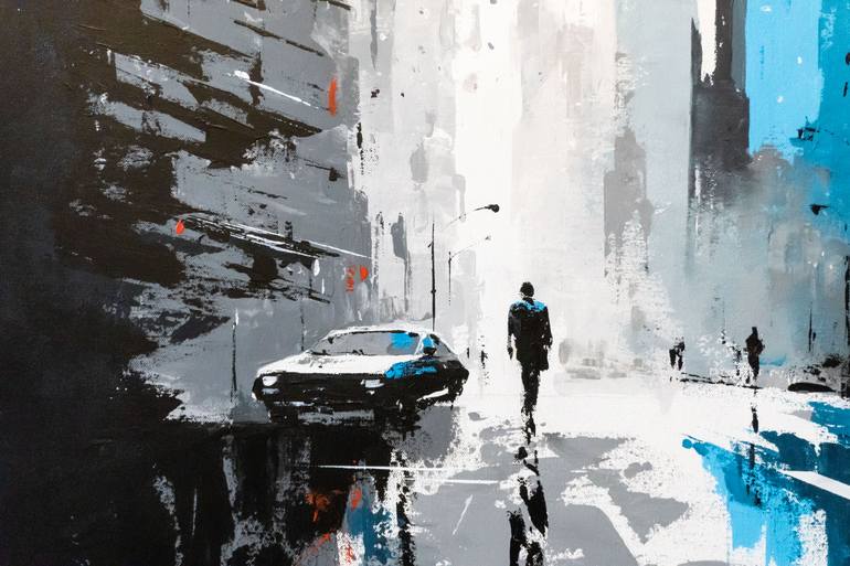 Original Impressionism Cities Painting by Yuriy Kraft