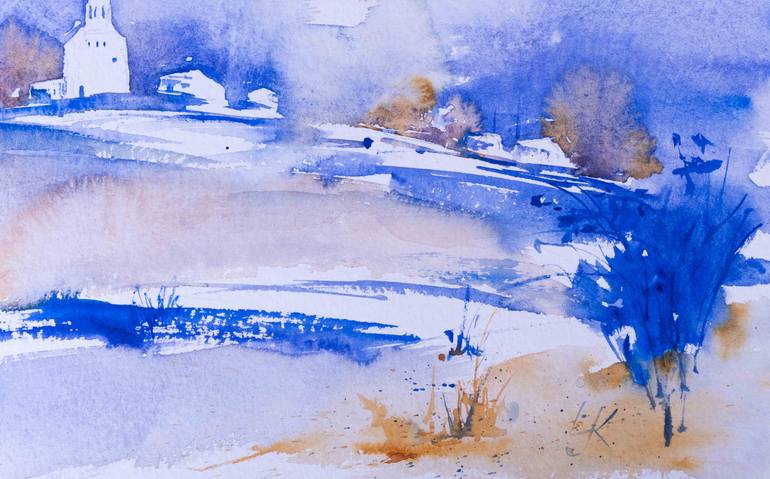Original Impressionism Landscape Painting by Yuriy Kraft