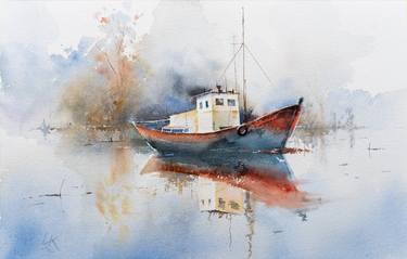 Original Boat Paintings by Yuriy Kraft