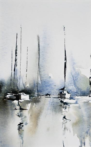 Original Impressionism Boat Paintings by Yuriy Kraft