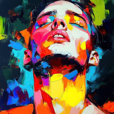 Original Expressionism Men Paintings by Yuriy Kraft