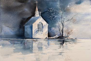 Original Impressionism Landscape Painting by Yuriy Kraft