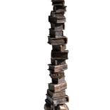 Archivarius V - Solid Bronze Figure Carrying Stack of Books by Yuriy Kraft