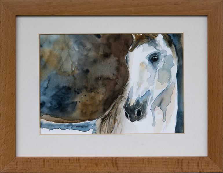 Original Impressionism Horse Painting by Yuriy Kraft