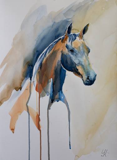 Print of Impressionism Horse Paintings by Yuriy Kraft