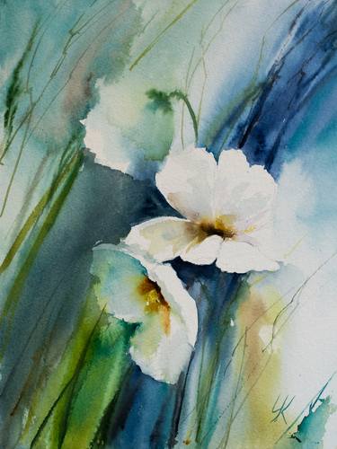 Original Fine Art Floral Paintings by Yuriy Kraft