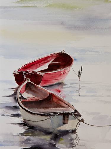 Print of Boat Paintings by Yuriy Kraft