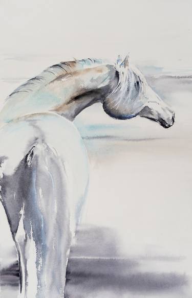 Print of Impressionism Horse Paintings by Yuriy Kraft