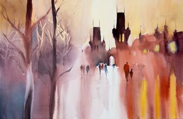 Print of Cities Paintings by Yuriy Kraft