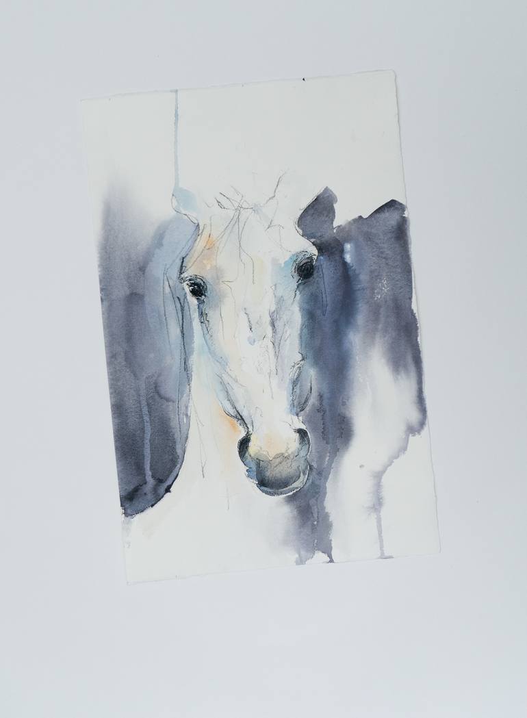 Original Impressionism Horse Painting by Yuriy Kraft