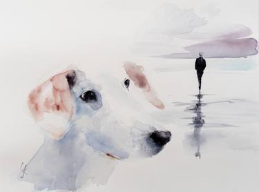 Original Impressionism Dogs Paintings by Yuriy Kraft