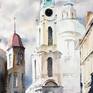 It is painted on beautifully heavy 300 g/m² watercolour Arches paper made in France from 100% cotton using professional Winsor&Newton watercolour.
Original painting, only one, handmade.

Signed on the front, the Certificate of Authenticity is included.